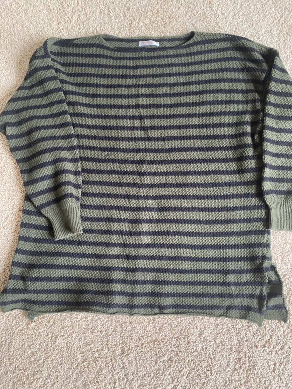 Kirundo Striped Olive and Black Knit Sweater